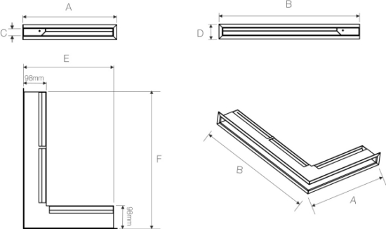 Схема вентиляційної решітки Saven Loft Angle
