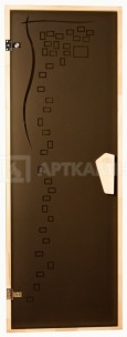 Стеклянная дверь для сауны Tesli Graphic 70x190