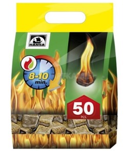 Розпалювачі вогню Hansa 50 шт (в кубиках)