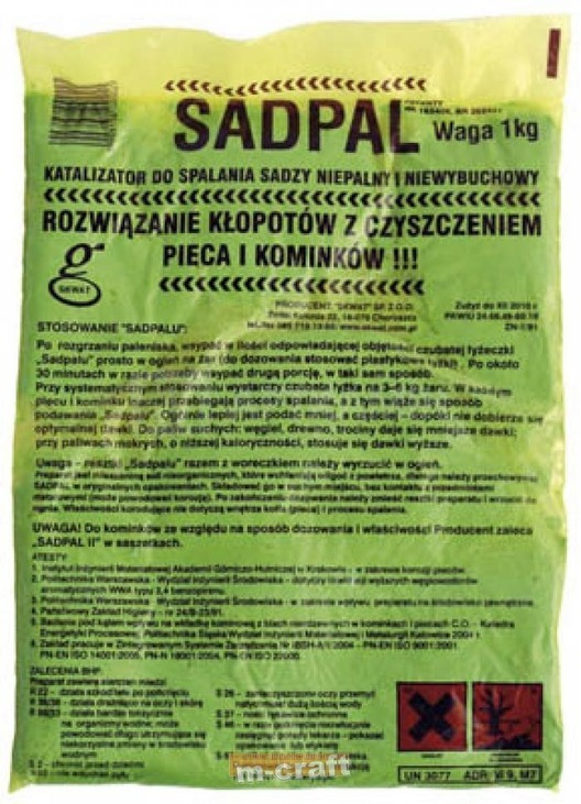 Порошок для чистки димоходів Sadpal