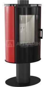 Отопительная печь Kratki Koza AB S/N/O Glass красный кафель