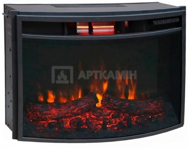 Електричний камін Bonfire EL1537B 26 дюймів з інфрачервоним обігрівом (напівкругле скло)