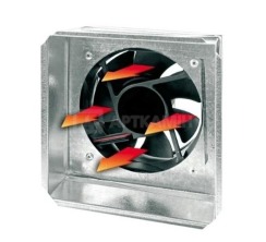 Вихід під решітку з вентилятором Kratki 17х17 ф125 W