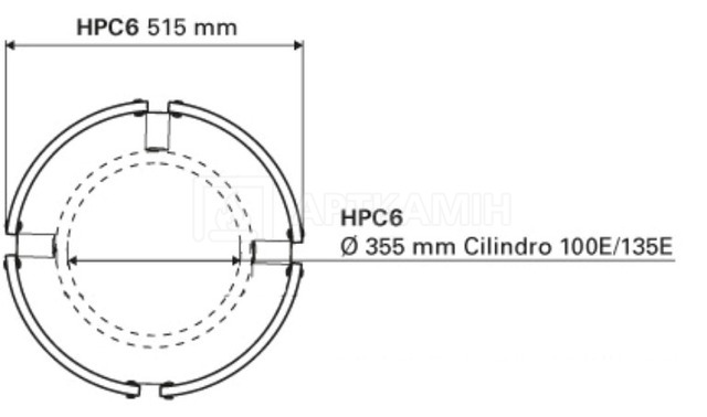 Захисне огородження Harvia HPC6 для кам'янки Cilindro. Фото 3