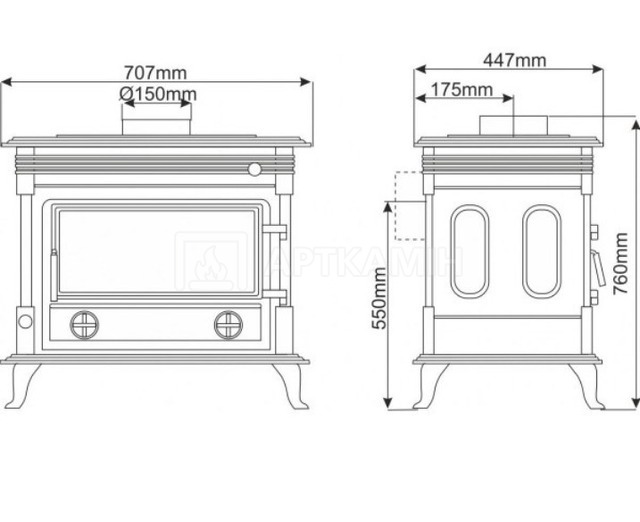 Піч Nordflam Asti Patyna. Фото 2