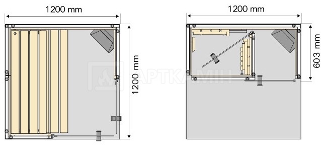 Готовая сауна Harvia SmartFold SF1212R/L. Фото 6