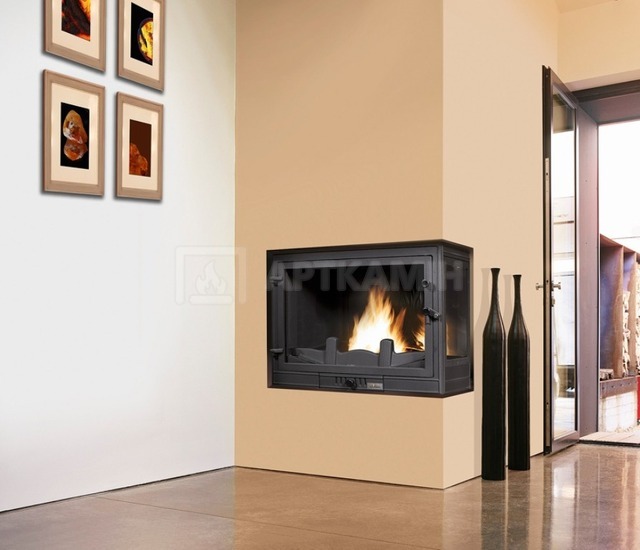 Камінна топка Uniflam 700 Standard з шибером + праве бокове скло. Фото 2