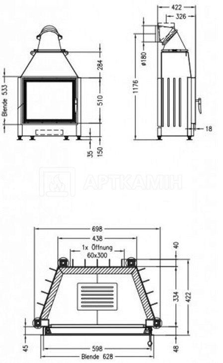 Камінна топка Spartherm Mini S. Фото 3