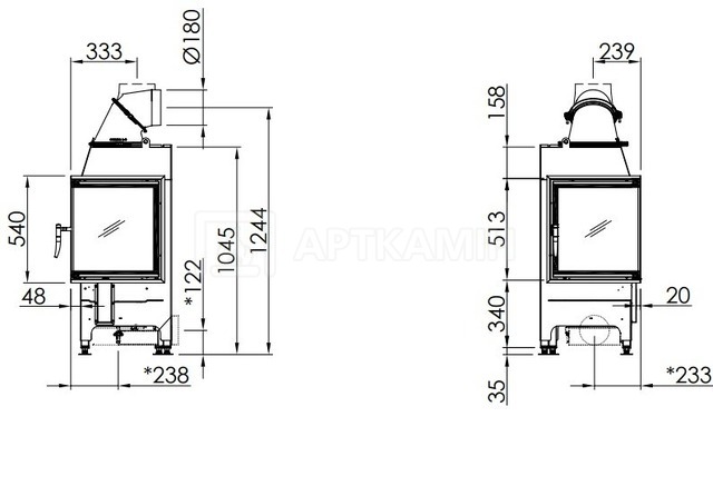 Камінна топка Spartherm Mini 2L/R-4S 51,3 Standard. Фото 8