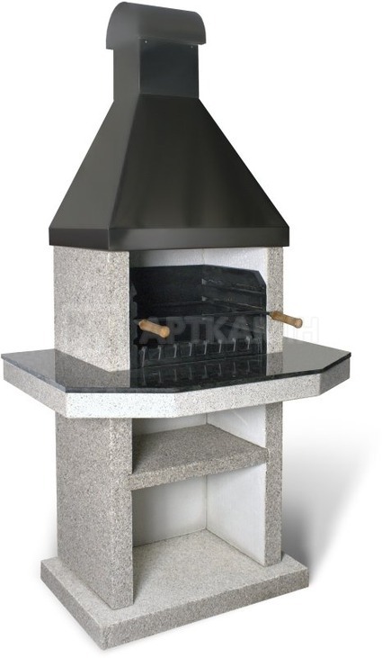Барбекю Stimlex Darina L (бетон Light, стільниця Black, купол Black)