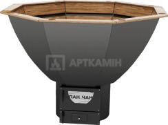 Чан на дровах Пан Чан залізний великий з топкою оздоблення вільха