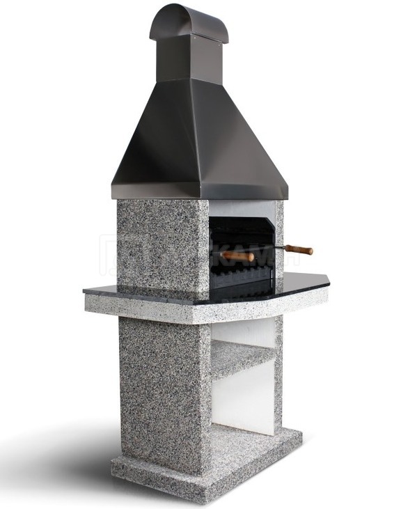 Барбекю Stimlex Darina L (бетон Steel, стільниця Black, купол Black)