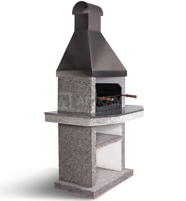 Барбекю Stimlex Darina L (бетон Steel, столешница Gray, купол Black)
