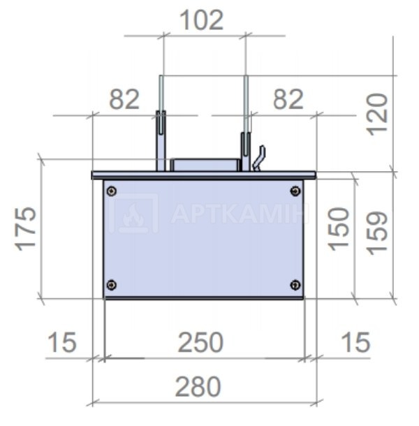Біокамін Gloss Fire Slider glass 800. Фото 6