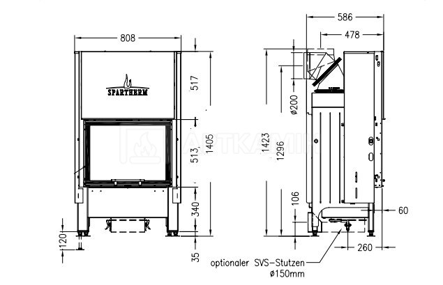 Камінна топка Spartherm Varia 1Vh-4S RLU 51. Фото 3