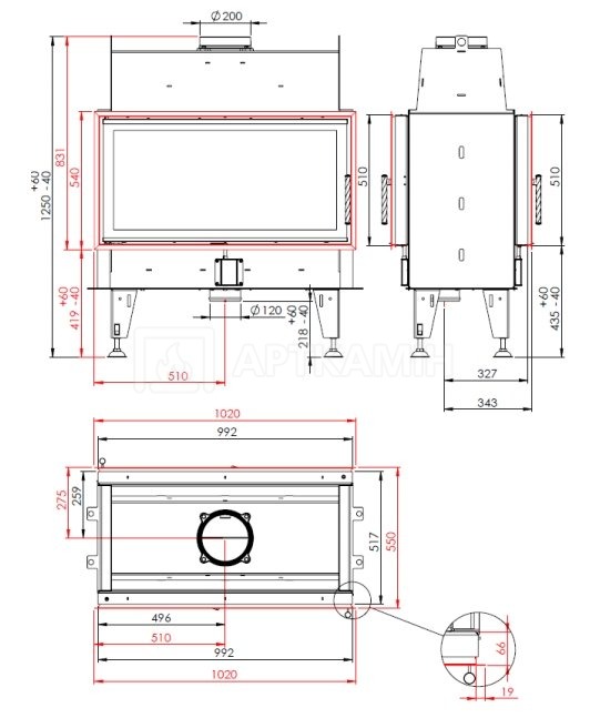 Камінна топка BeF Home Twin 10 ІІ. Фото 3