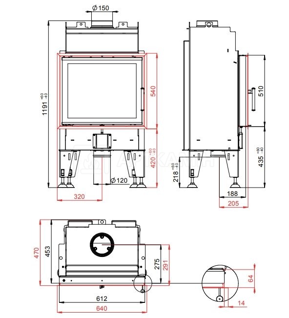 Каминная топка BeF Home Therm 6. Фото 3