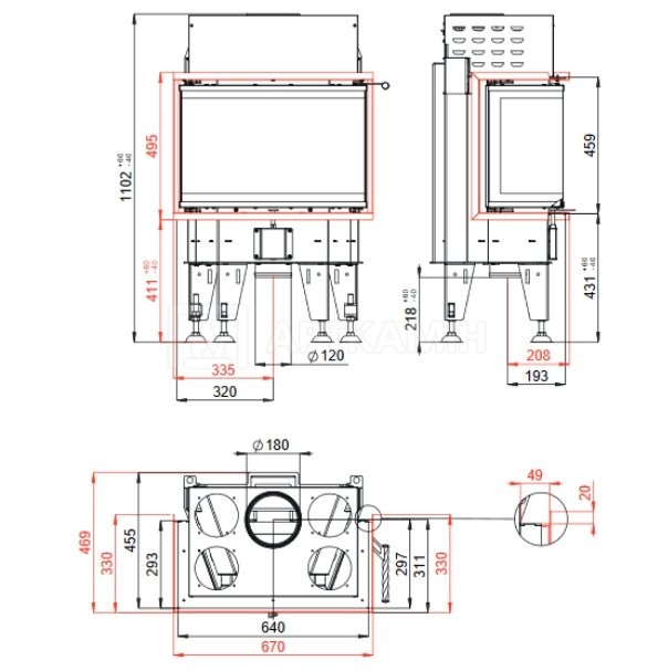Каминная топка BeF Home Therm 6 C. Фото 3