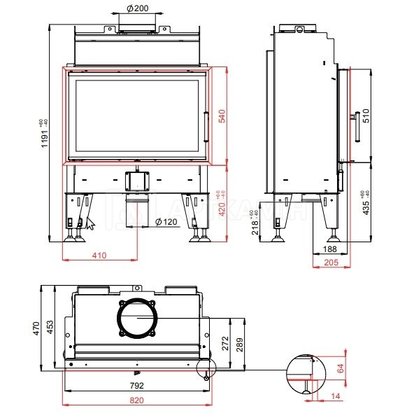 Каминная топка BeF Home Therm 8. Фото 3