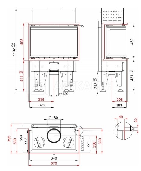 Каминная топка BeF Home Feel 6 C. Фото 3