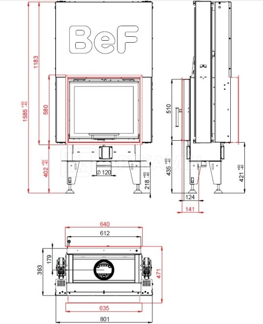 Камінна топка BeF Home Double V 6 N Feel. Фото 2