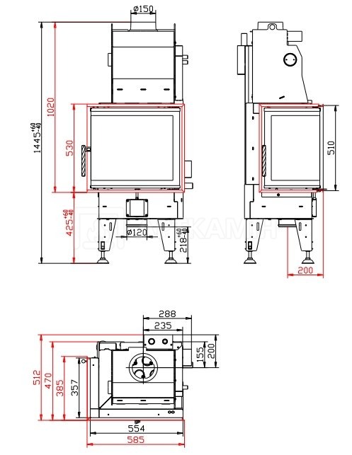 Каминная топка BeF Home Aquatic WH 60 CP/CL. Фото 4