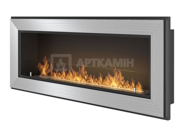 Біокамін Simple Fire Frame 1200 сірий зі склом