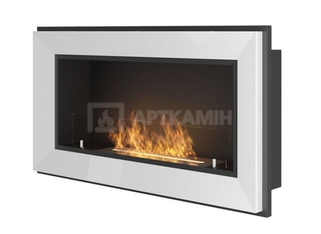 Біокамін Simple Fire Frame 900 білий зі склом