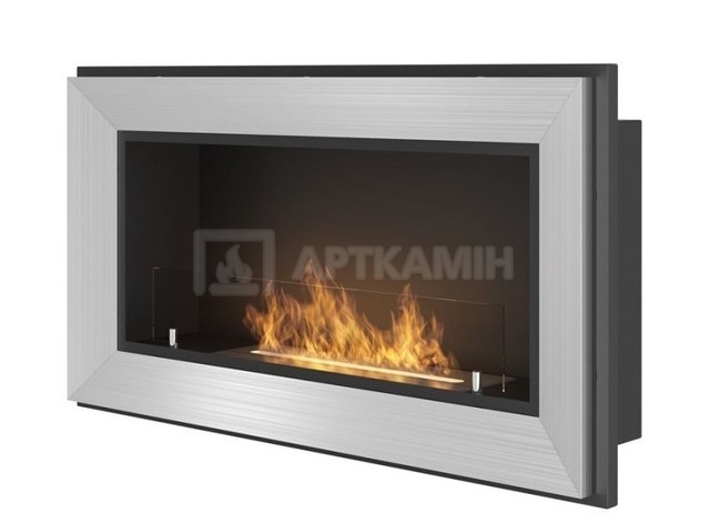 Биокамин Simple Fire Frame 900 серый со стеклом