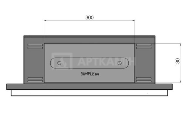 Біокамін Simple Fire Frame 550 чорний зі склом. Фото 3