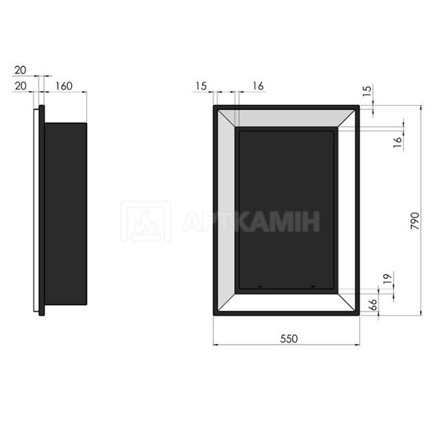 Біокамін Simple Fire Frame 550 білий. Фото 4