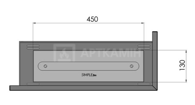 Біокамін Simple Fire Corner 600 R зі склом. Фото 3