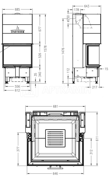 Каминная топка Spartherm Varia Ch. Фото 3