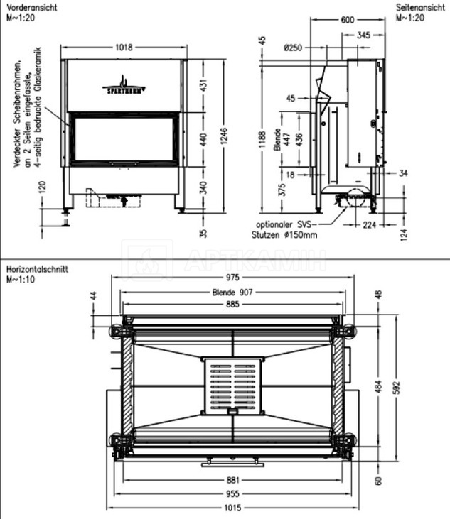 Камінна топка Spartherm Varia A-FDh. Фото 4