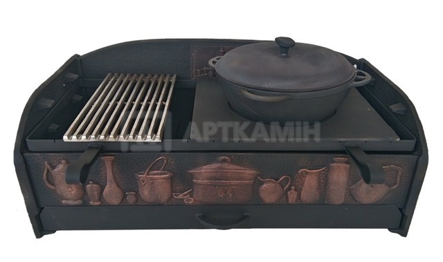 Мангал чугунный Дом каминов Бавария 800 мм. Фото 2
