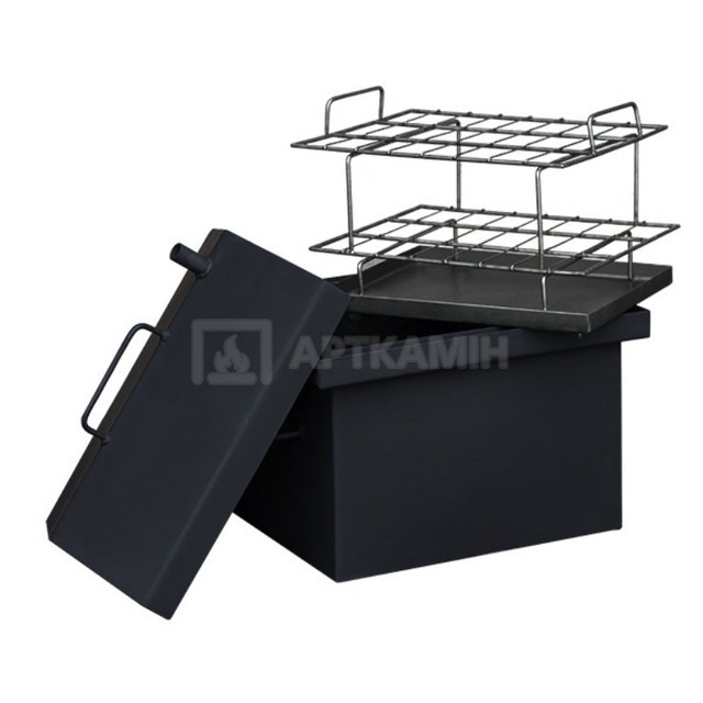 Коптильня Дід Коптенко мала хатинкою фарбована 380x320x360. Фото 3