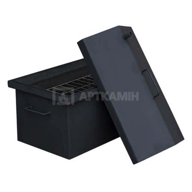 Коптильня Дід Коптенко середня хатинкою фарбована 590x390x320. Фото 2