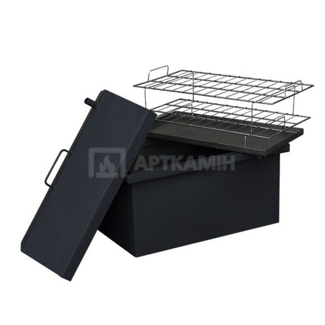 Коптильня Дід Коптенко середня хатинкою фарбована 590x390x320. Фото 3