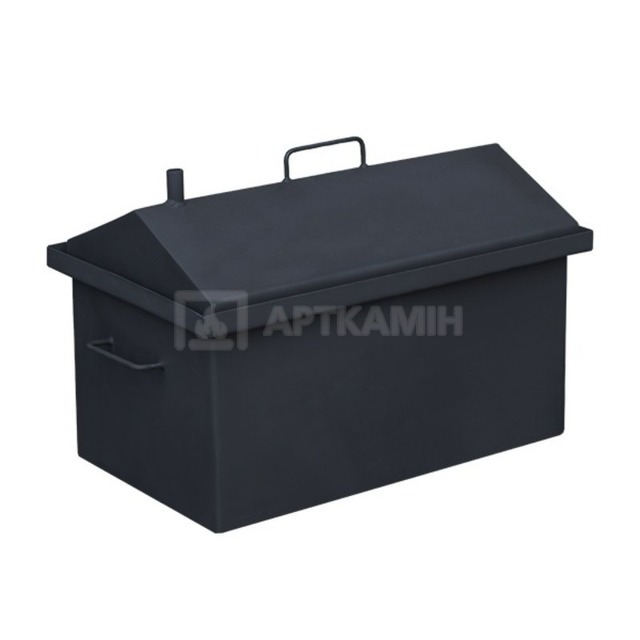 Коптильня Дід Коптенко середня хатинкою фарбована 590x390x320
