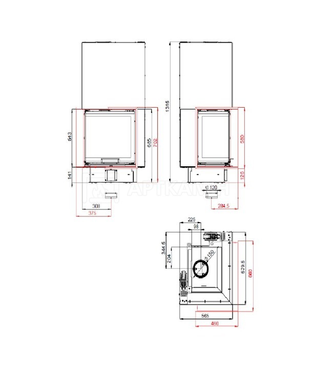 Каминная топка BeF Home Fire Bear V 6 CP. Фото 2