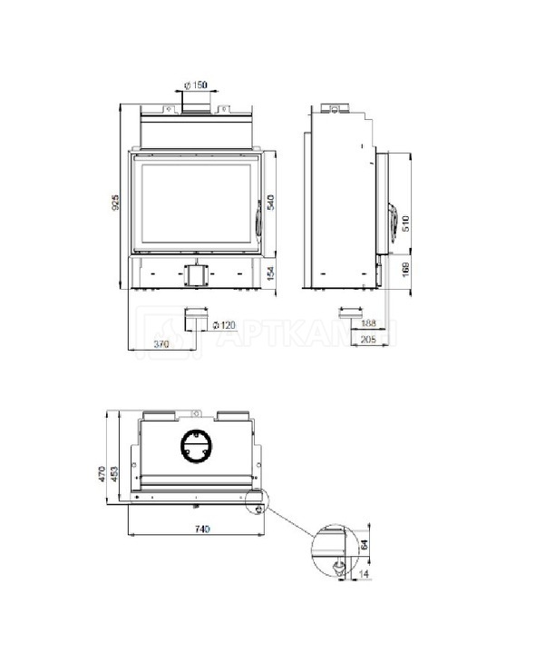 Каминная топка BeF Home Fire Bear 7. Фото 2