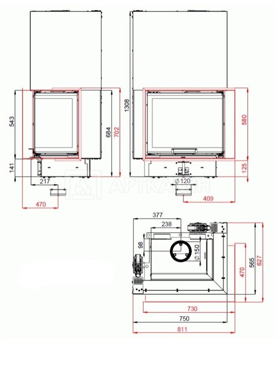Камінна топка BeF Home Fire Bear V 7 CP. Фото 2