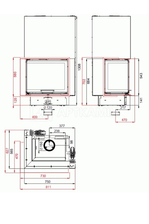 Каминная топка BeF Home Fire Bear V 7 CL. Фото 2