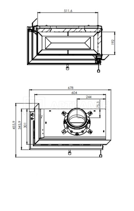 Каминная топка Hitze HST59x43.L. Фото 4