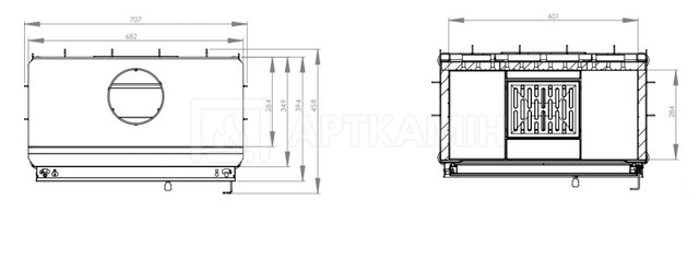 Каминная топка Hitze STMA59X43.S. Фото 4