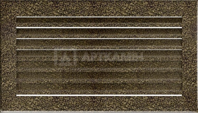 Решітка для каміну Kratki чорне золото Fresh 17х30