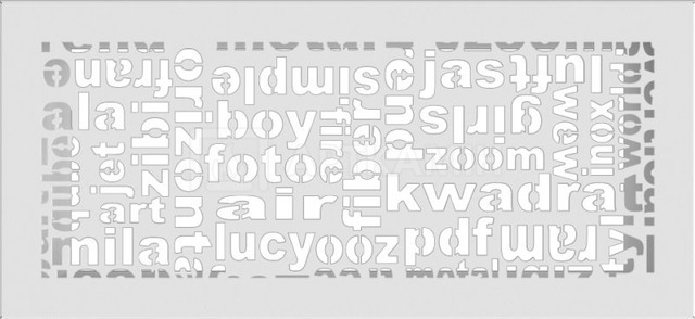 Решетка для камина Kratki белая ABC 17х37