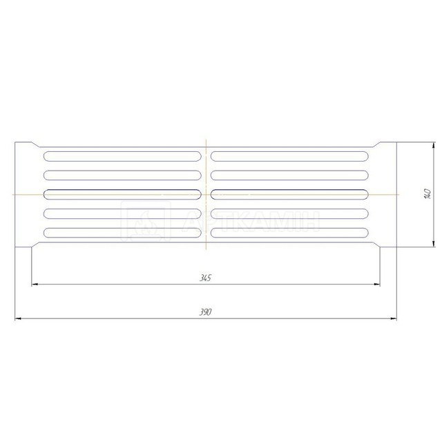 Колосник для печи SVT 3 140х390 мм (арт. 105). Фото 2
