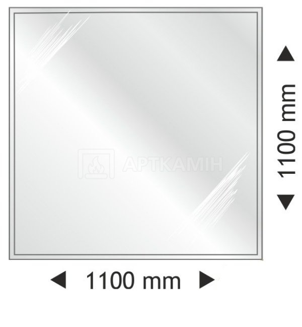 Основа под печь Parkanex 1100х1100 мм квадратная. Фото 2