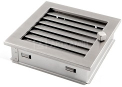 Решітка для каміну Parkanex Modern нержавійка 20×20 з жалюзі